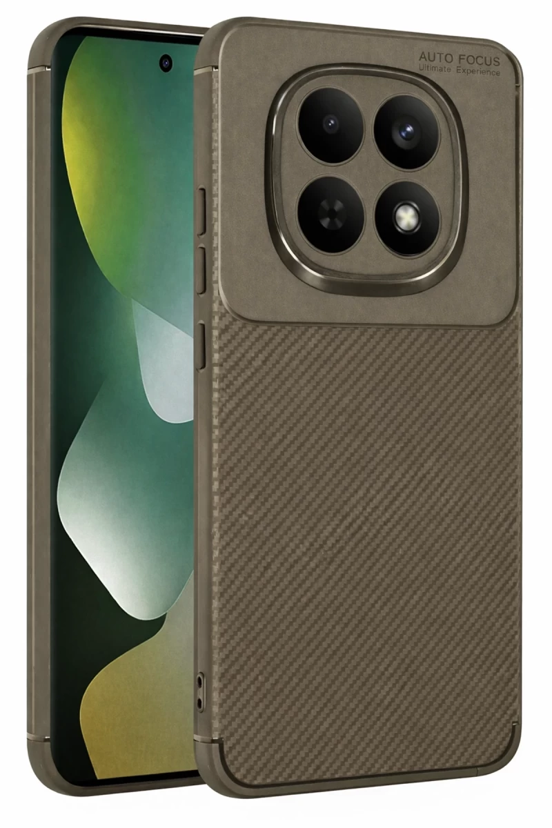 Xiaomi Redmi Note 15 Pro Plus 5G Uyumlu Auto Focus Karbon Kapak - Kahverengi