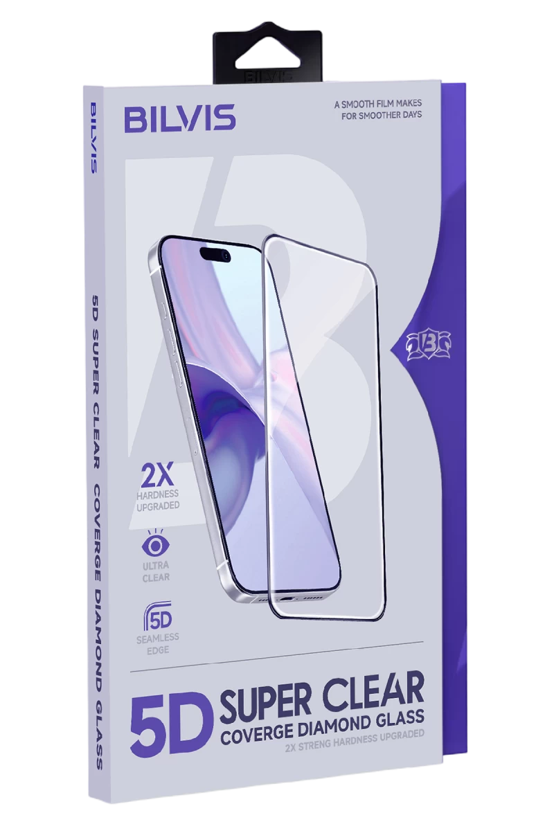 Apple iPhone 17 Pro Uyumlu Bilvis 5D Super Clear Diamond Cam Ekran Koruyucu