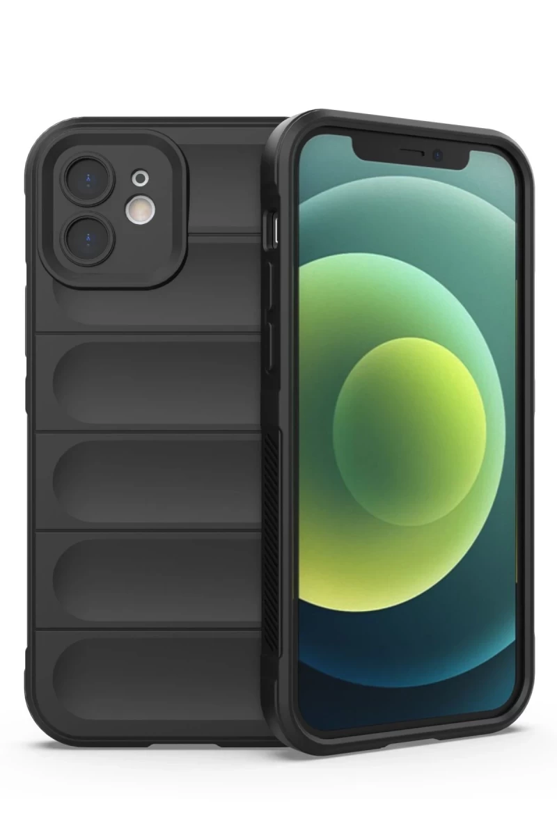 Apple iPhone 12 Uyumlu Kılıf Optimum Silikon - Siyah