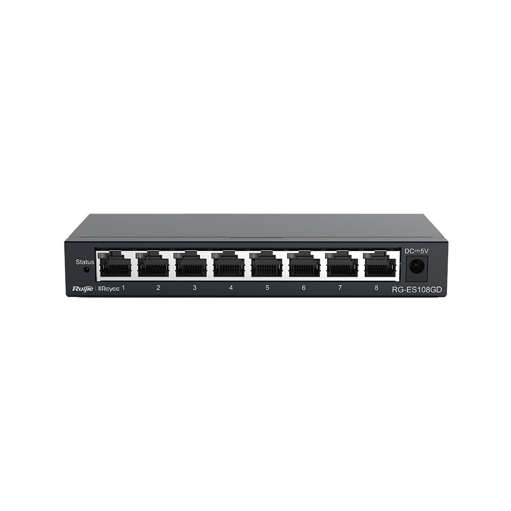 RUIJIE REYEE RG-ES108GD 8 PORT GIGABIT TAK ÇALIŞTIR METAL KASA SWITCH