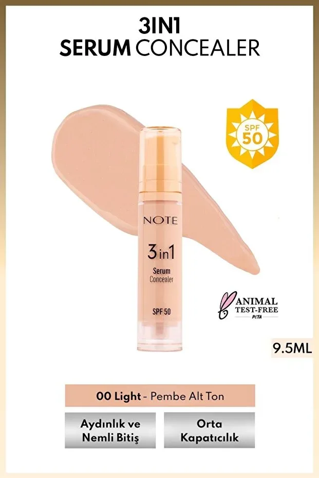 3 in 1 Serum Concealer SPF 50 Kapatıcı - 00 Light