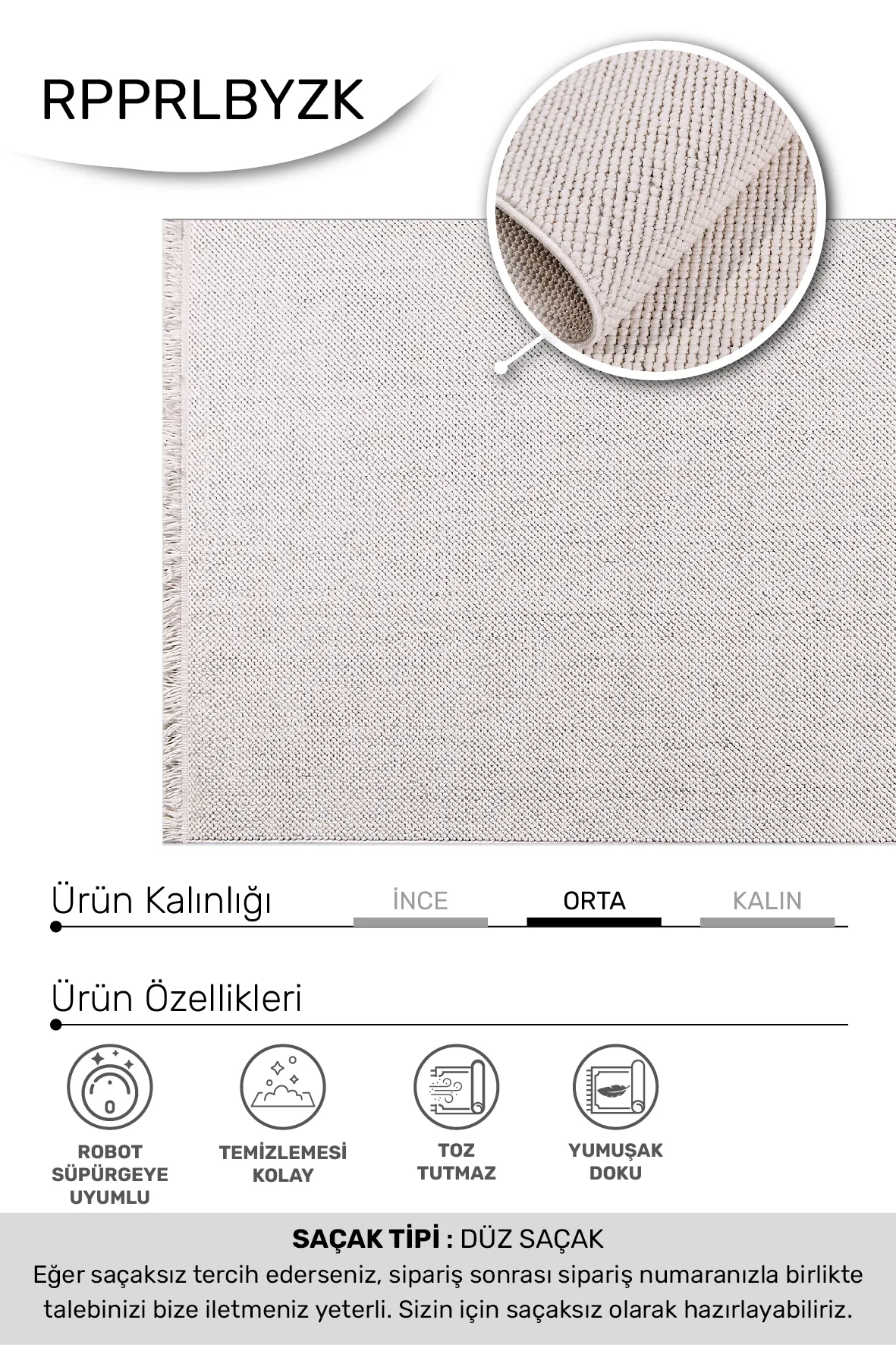 YoudayHomeCollection PARLA Model Oturma Odası Halısı · EBAT: 200X250