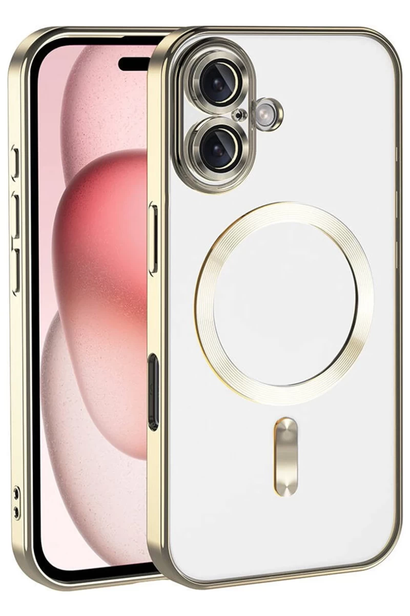 Apple iPhone 17 Uyumlu Kross Magneticsafe Kapak - Gold