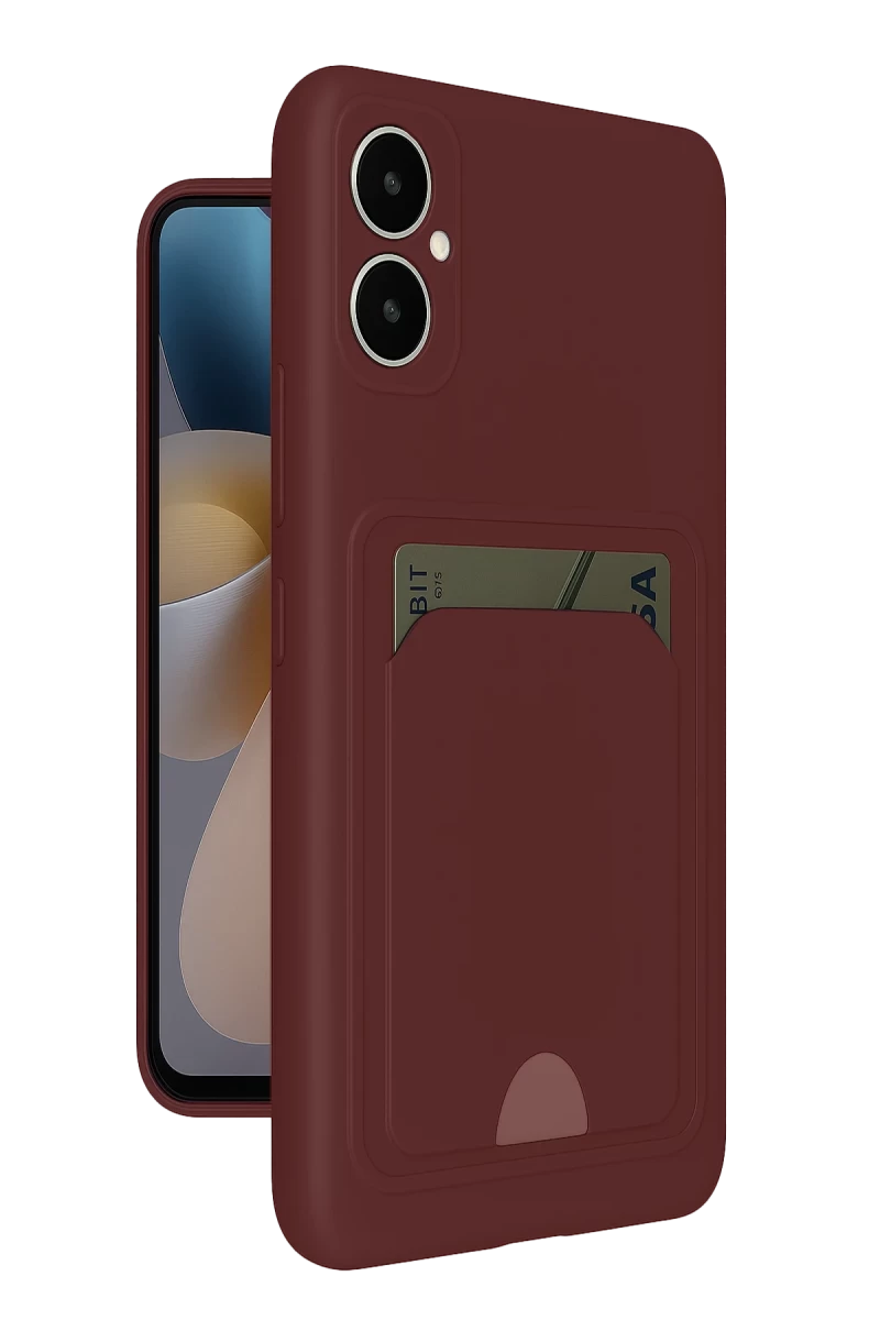 Samsung Galaxy A05 Uyumlu Kelvin Kartvizitli Silikon - Bordo