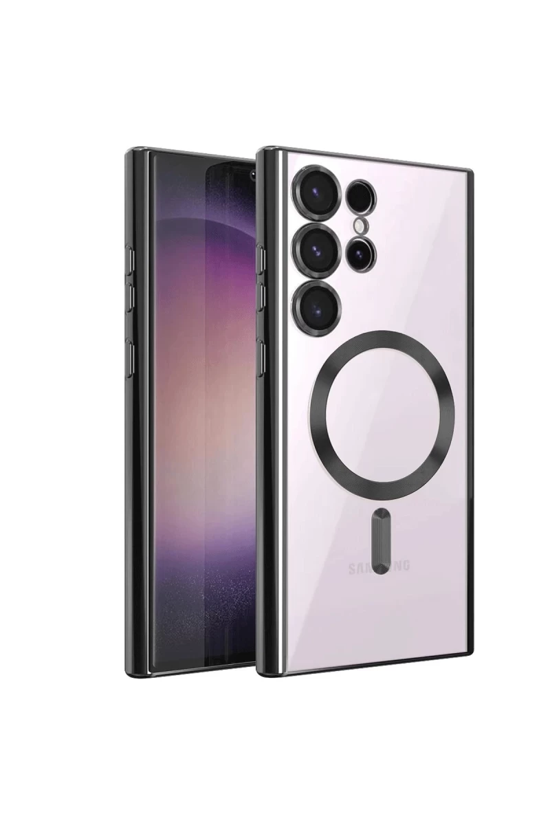 Samsung Galaxy S23 Ultra Uyumlu Kılıf Kross Magneticsafe Kapak - Siyah