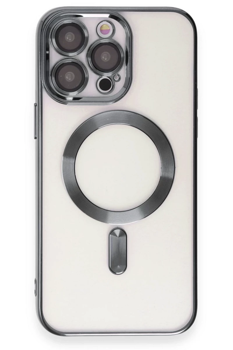 Apple iPhone 15 Pro Uyumlu Kılıf Kross Magneticsafe Kapak - Titan Gri