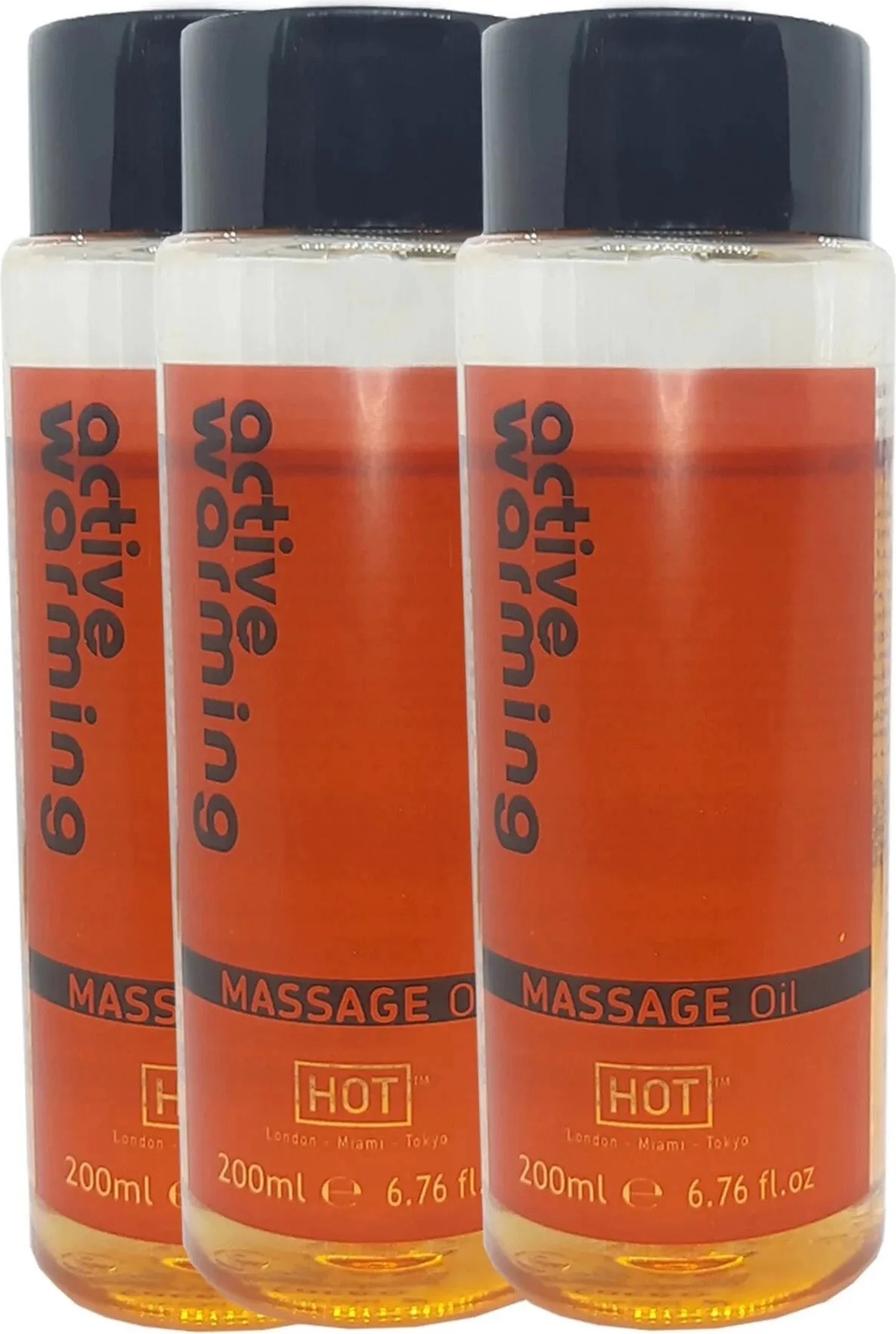 Active Warming Massage Oil 600 ml Isıtıcı Özellikli Rotik Masaj Yağı x 3 Adet