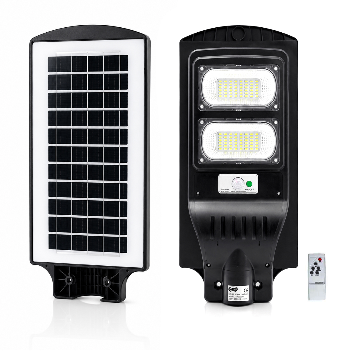 200W 6500K Sensörlü Güneş Enerjili Sokak Lambası