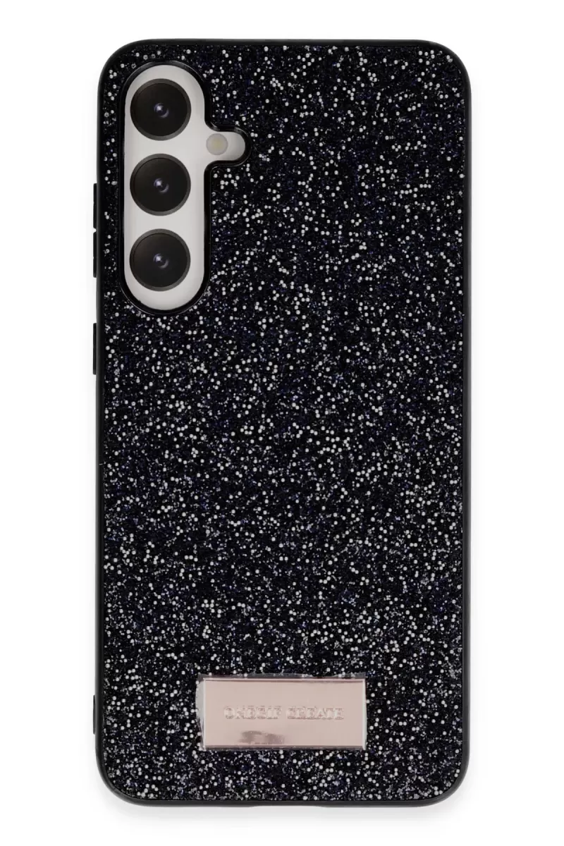 Onegif Samsung Galaxy A05S Uyumlu Bright Simli Kapak - Siyah