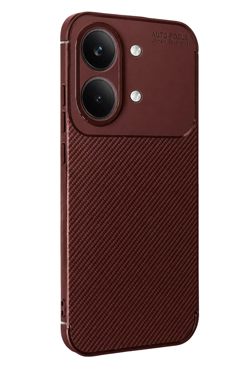 Xiaomi Poco X8 Pro Max Uyumlu Auto Focus Karbon Kapak - Bordo