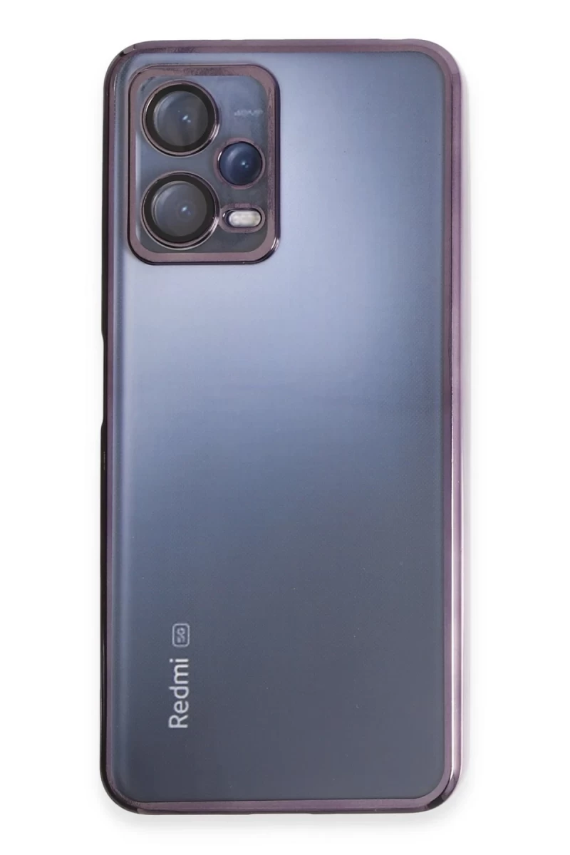 Xiaomi Redmi Note 12 5G Uyumlu Kılıf Lensli Silikon - Mor