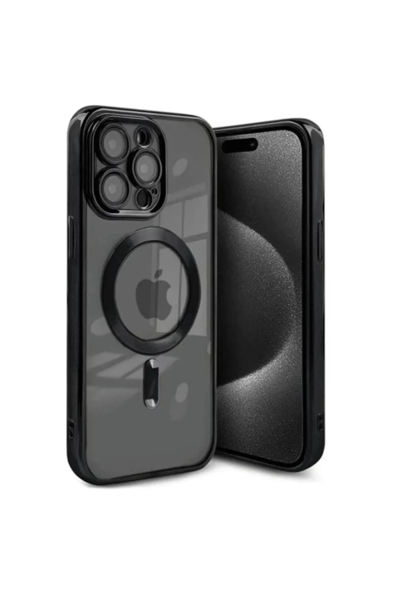 Apple iPhone 15 Pro Max Uyumlu Kılıf Kross Magneticsafe Kapak - Siyah