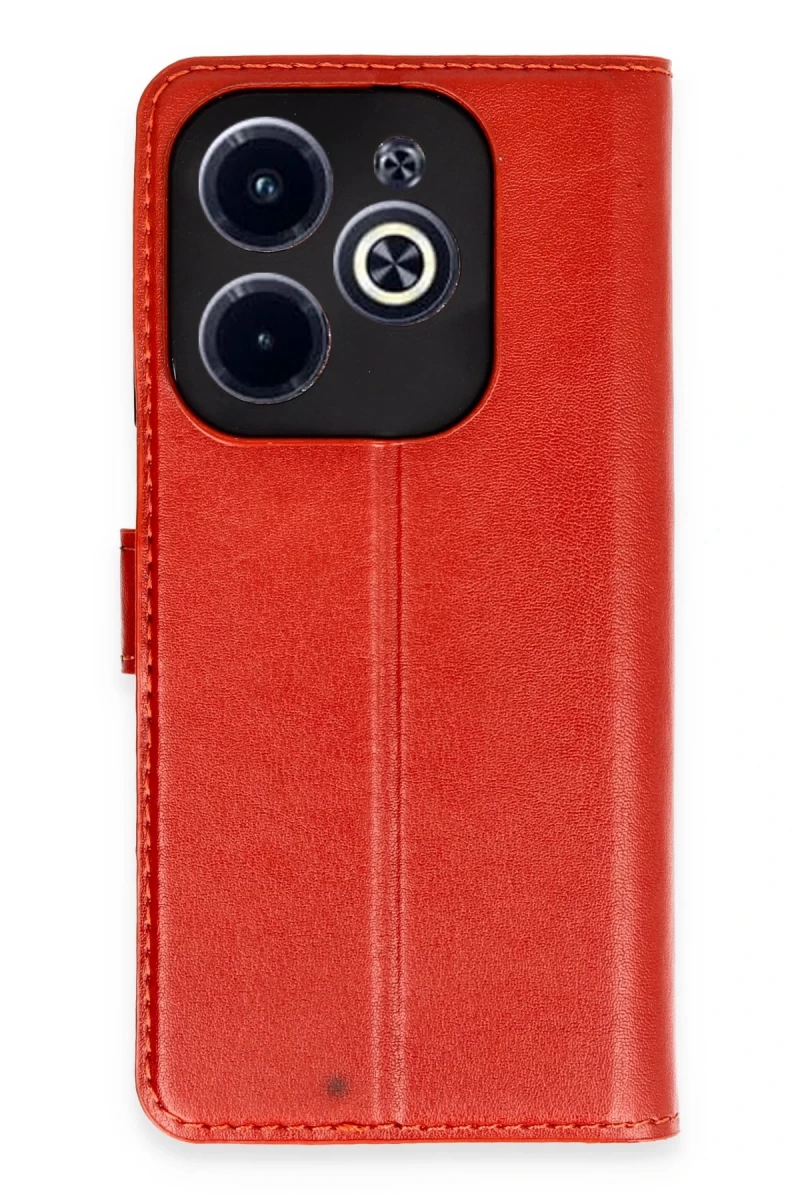 İnfinix Hot 40 Uyumlu Kılıf Trend S Plus Kapaklı Kılıf - Kırmızı