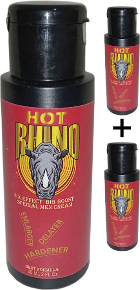 Hotrhino 3xefekt Cream 60 ml 3 Adet Erkeğe Hacmine Süresine Katılığına Pe.nis Masaj Kremi