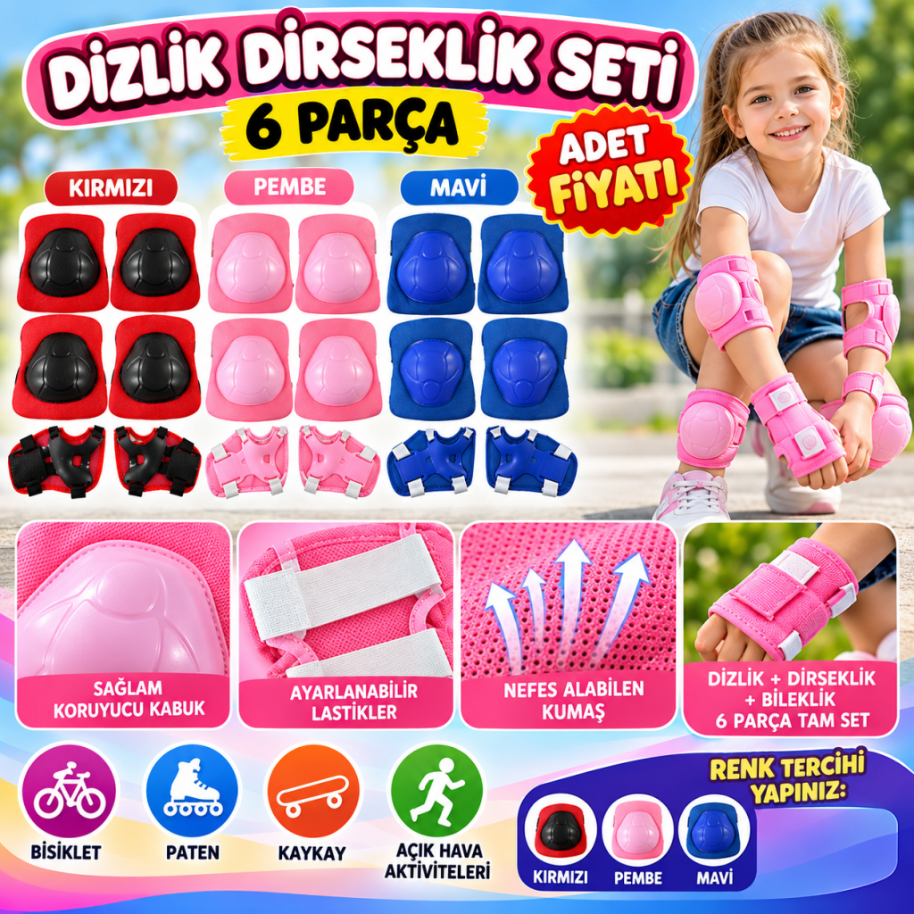 Dizlik ve Dirseklik Set Renk belirtiniz