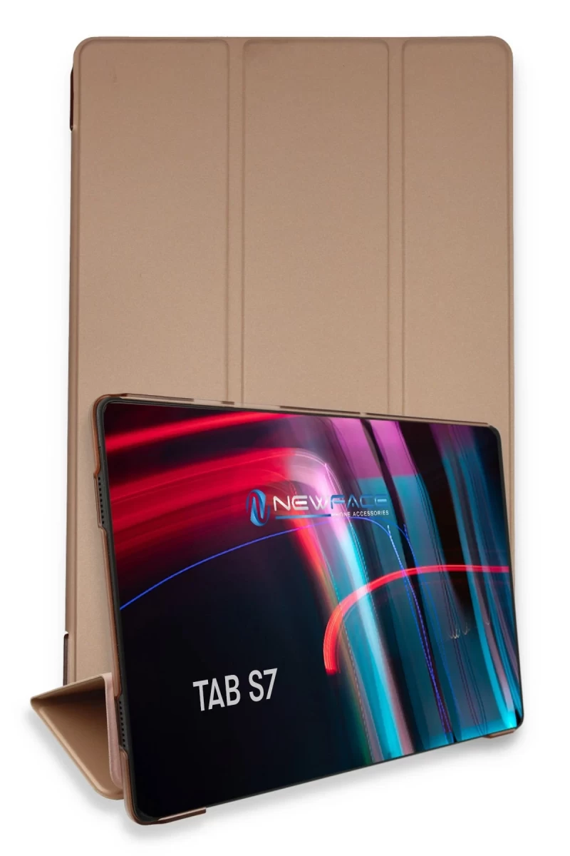 Samsung Galaxy T870 Tab S7 11 Kılıf Tablet Smart Kılıf - Rose Gold