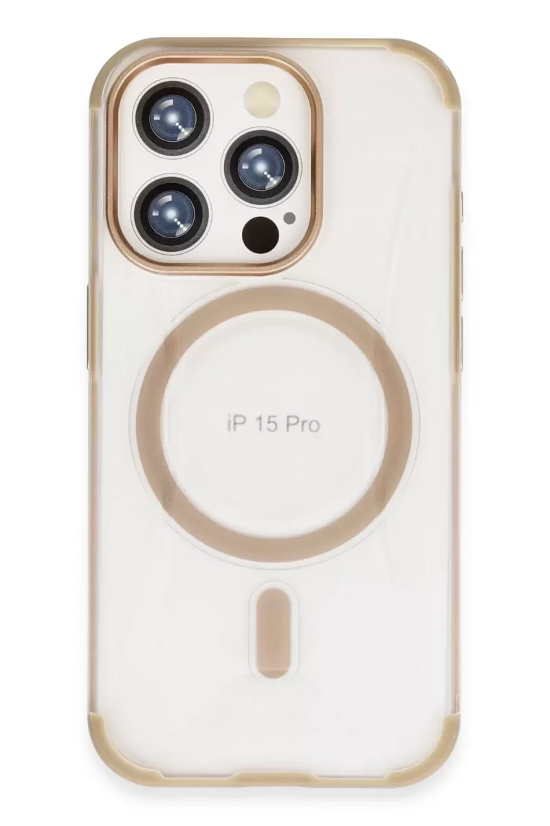 Joko Apple iPhone 15 Pro Uyumlu Hilton Magsafe Kapak - Gold
