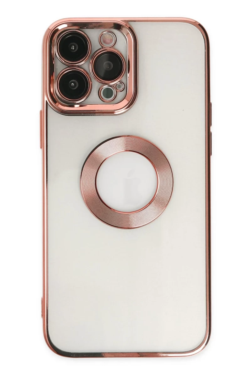 Apple iPhone 14 Pro Max Uyumlu Kılıf Slot Silikon - Rose Gold