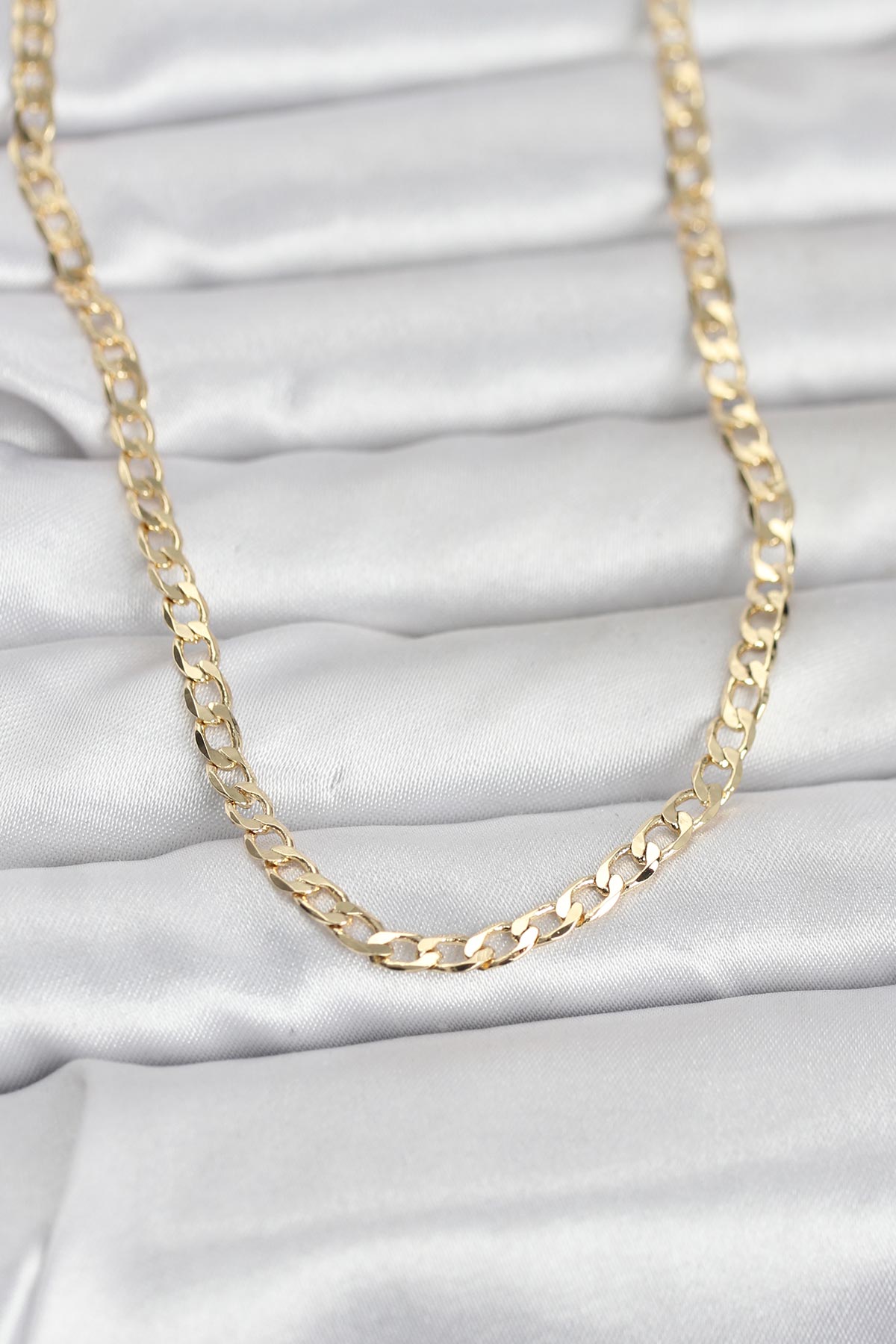 CM 14K Gold Renk Zincir Model 60 cm Kadın Kolye
