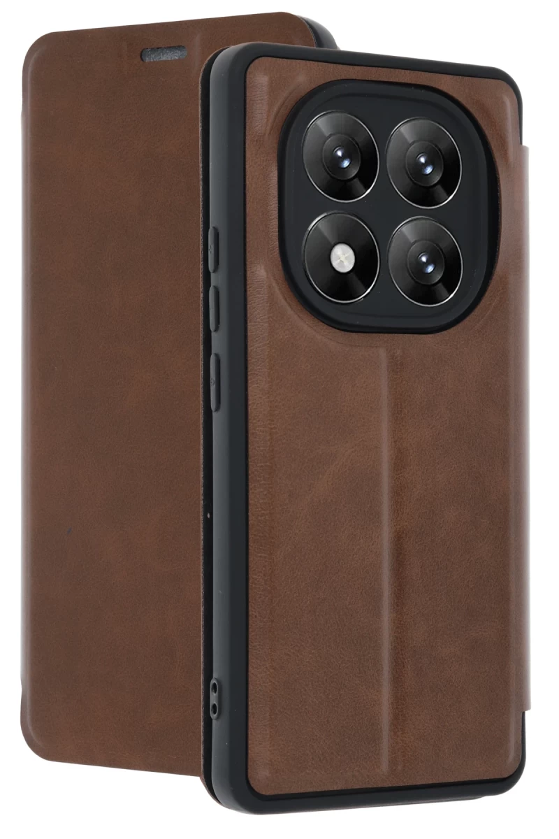 Xiaomi Redmi Note 14 Pro 5G Uyumlu Kılıf Flip Cover - Taba