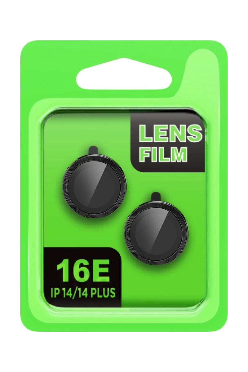 Apple iPhone 16E Uyumlu Raze Metal Kamera Lens - Siyah