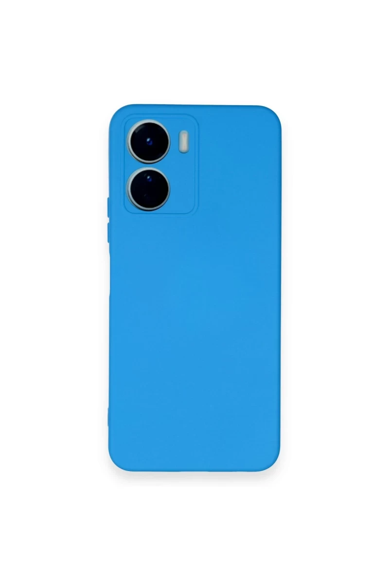 Vivo Y16 Uyumlu Kılıf Nano içi Kadife Silikon - Mavi