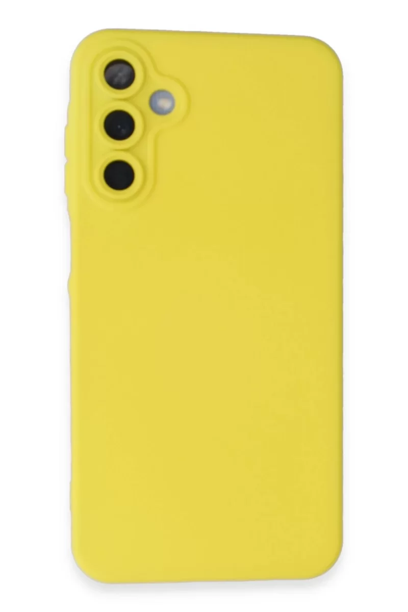 Samsung Galaxy A25 5G Uyumlu Kılıf Nano içi Kadife Silikon - Sarı
