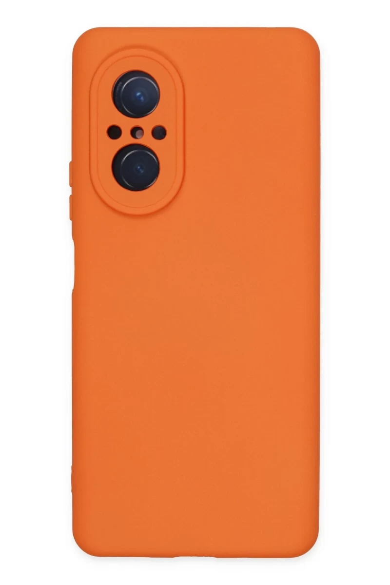 Huawei Nova 9 SE Uyumlu Kılıf Nano içi Kadife Silikon - Turuncu