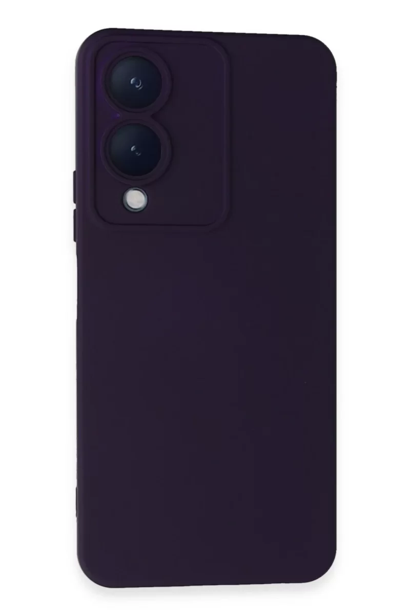 Vivo Y17S Uyumlu Kılıf Nano içi Kadife Silikon - Mor