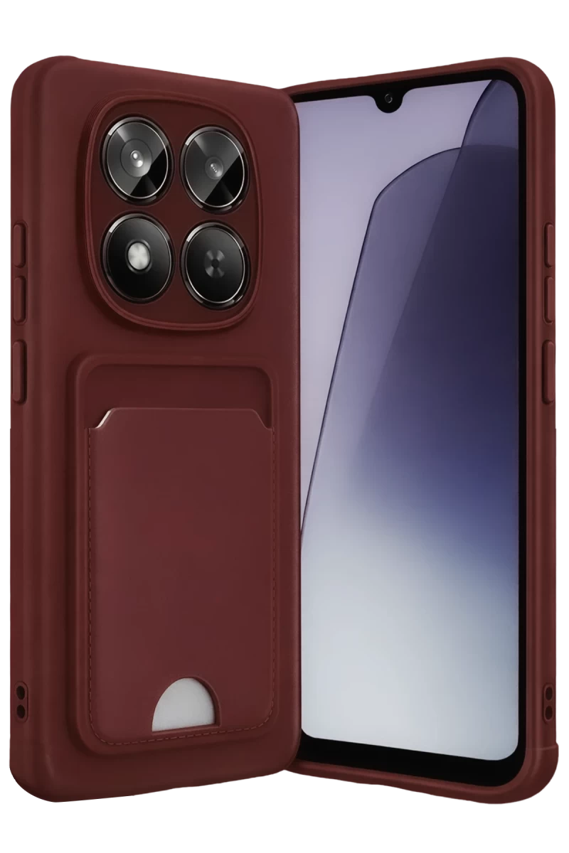 Xiaomi Redmi Note 15 4G Uyumlu Kelvin Kartvizitli Silikon - Bordo