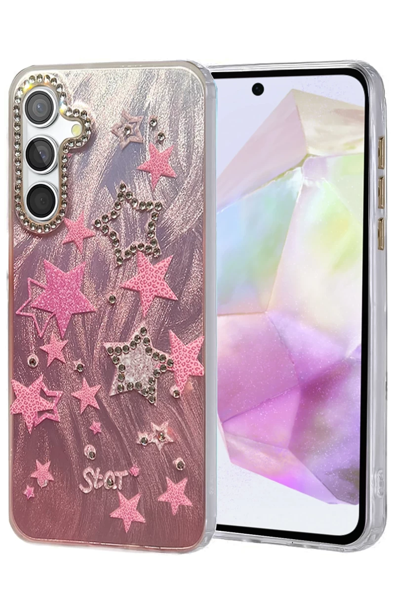 Samsung Galaxy A35 5G Uyumlu Kılıf Blade Aynalı Desenli Kapak - Desen 7