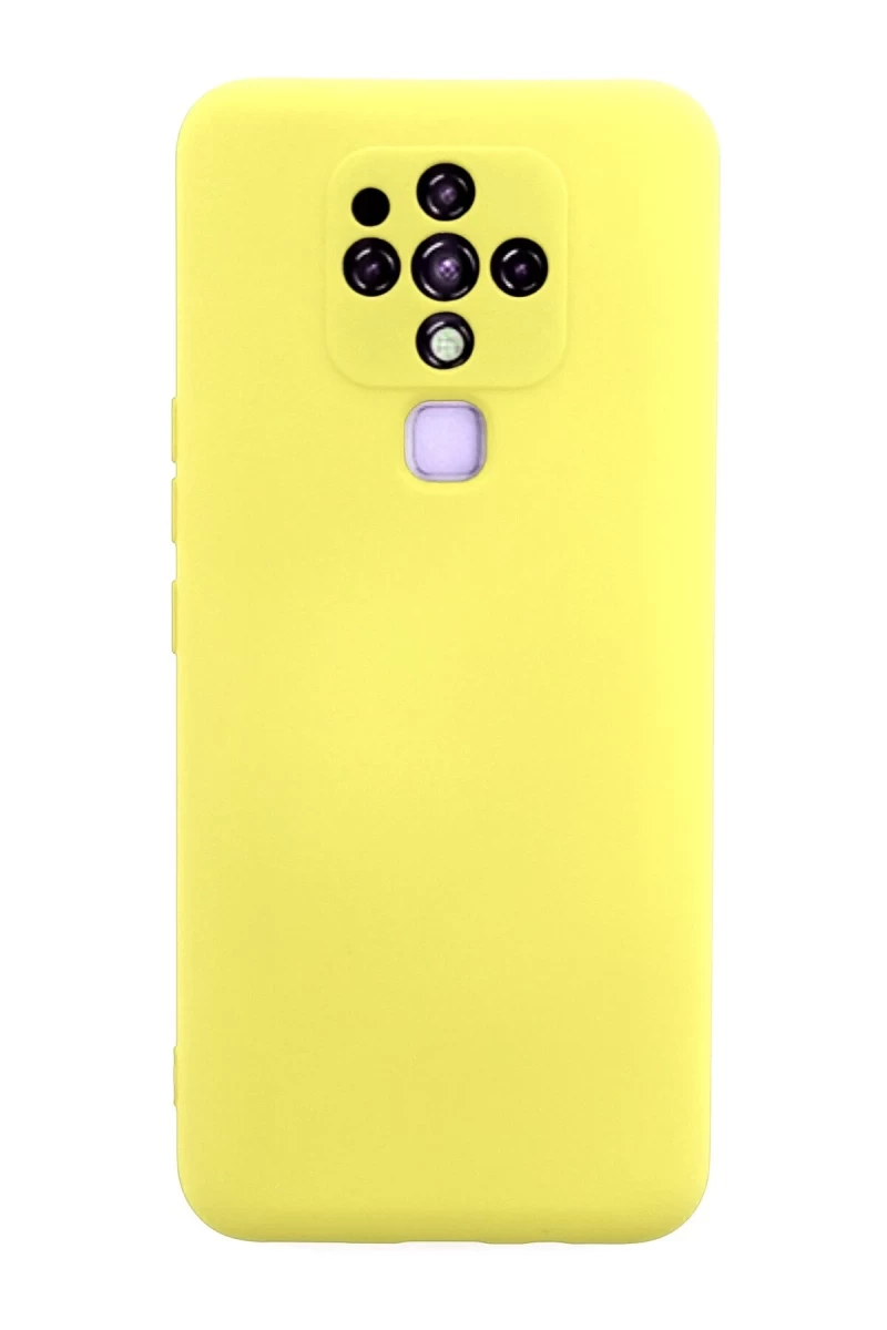 Tecno Camon 16 Uyumlu Kılıf Nano içi Kadife Silikon - Sarı