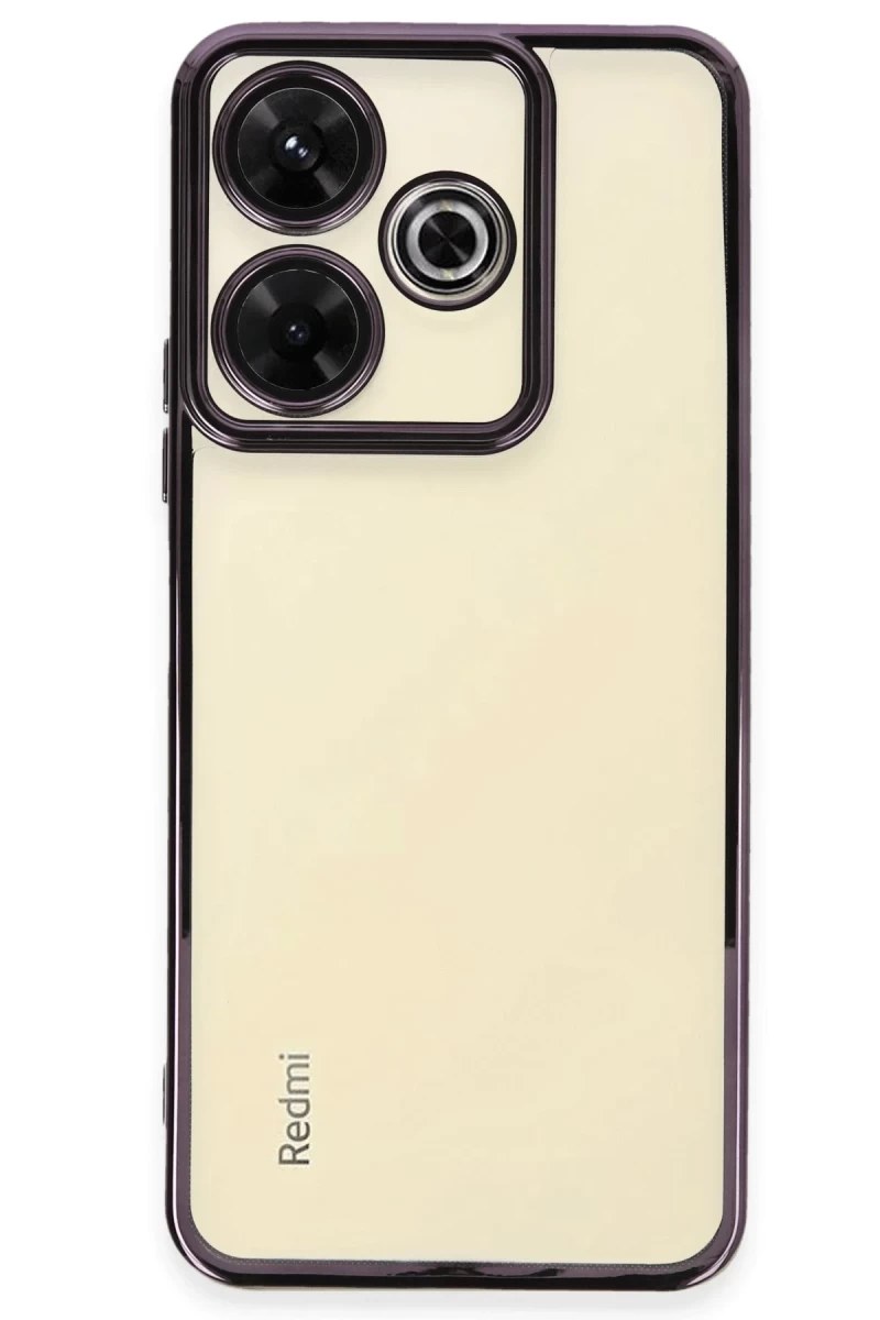 Xiaomi Redmi 13 4G Uyumlu Kılıf Lensli Silikon - Mor