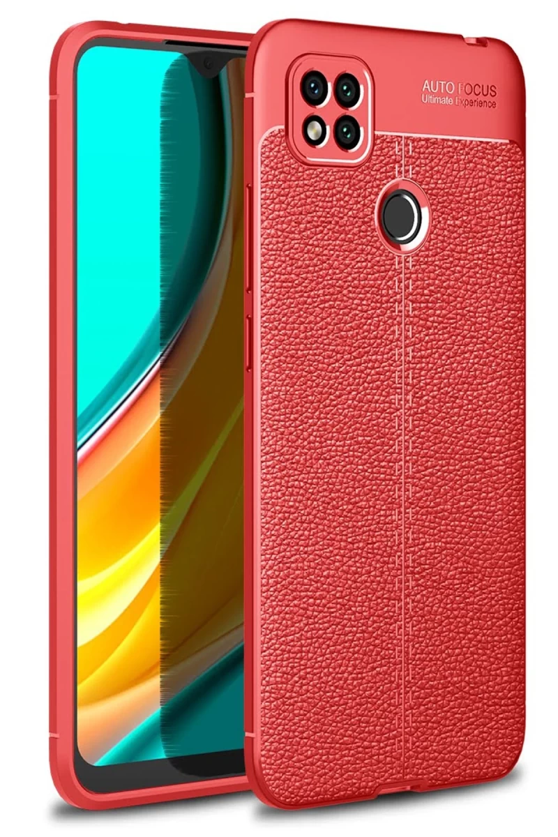 Xiaomi Redmi 9C Uyumlu Kılıf Auto Focus Kapak - Kırmızı