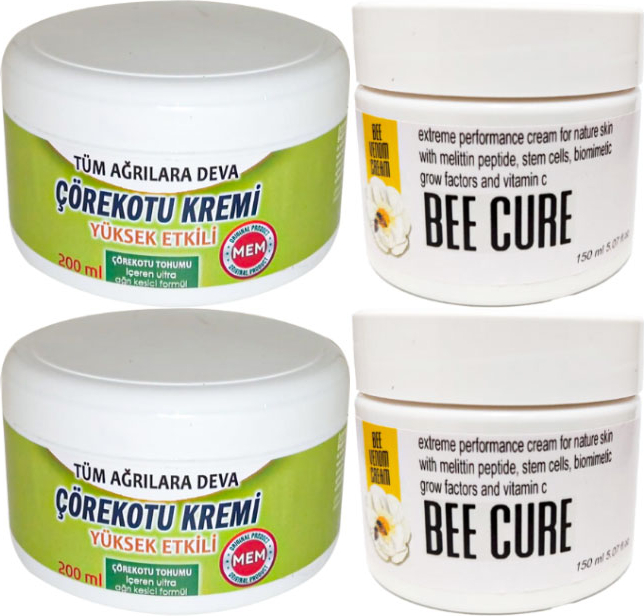 Çörek Otu Kremi  Green Box 2 Adet 200 ml + 2 Adet Beecure 150 ml Krem / Teskin Krem Seti