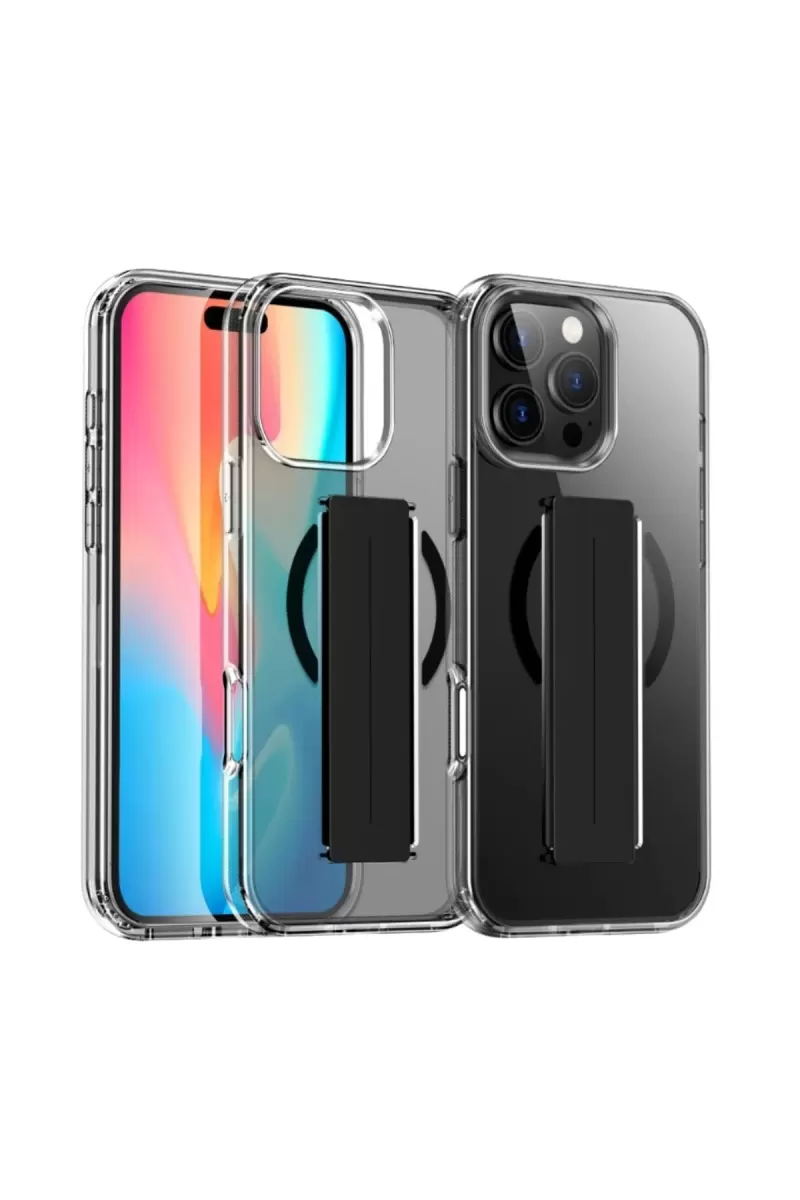 Joko Apple iPhone 16 Pro Uyumlu Kılıf Alfa Magsafe Standlı Kapak - Siyah