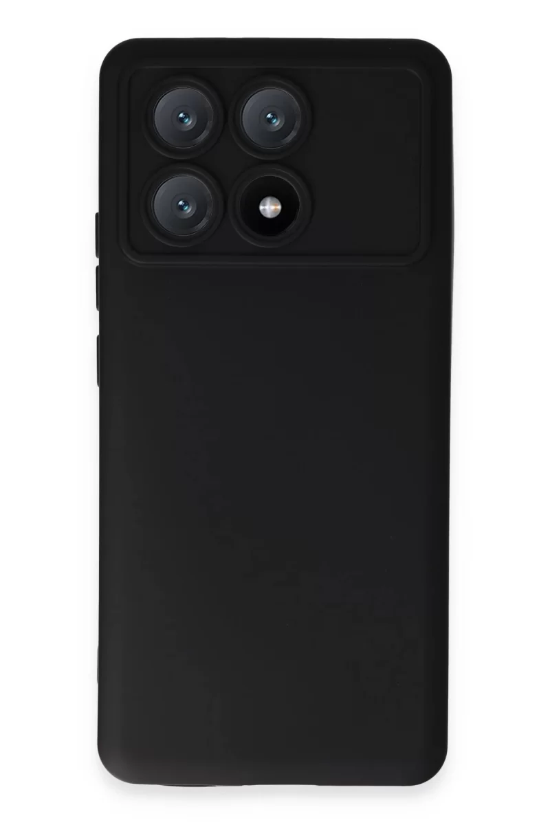 Xiaomi Poco X6 Pro Uyumlu Kılıf Nano içi Kadife Silikon - Siyah