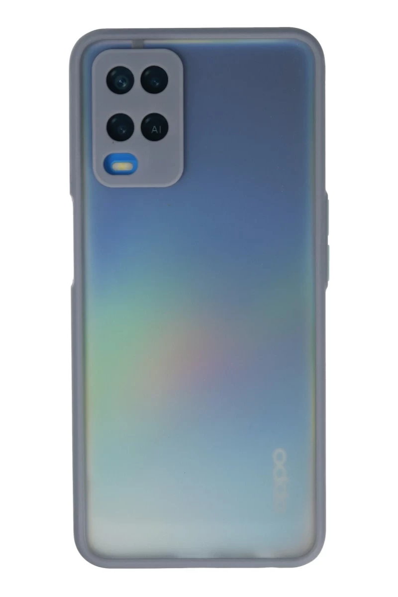 Oppo A54 4G Uyumlu Kılıf Montreal Silikon Kapak - Gri