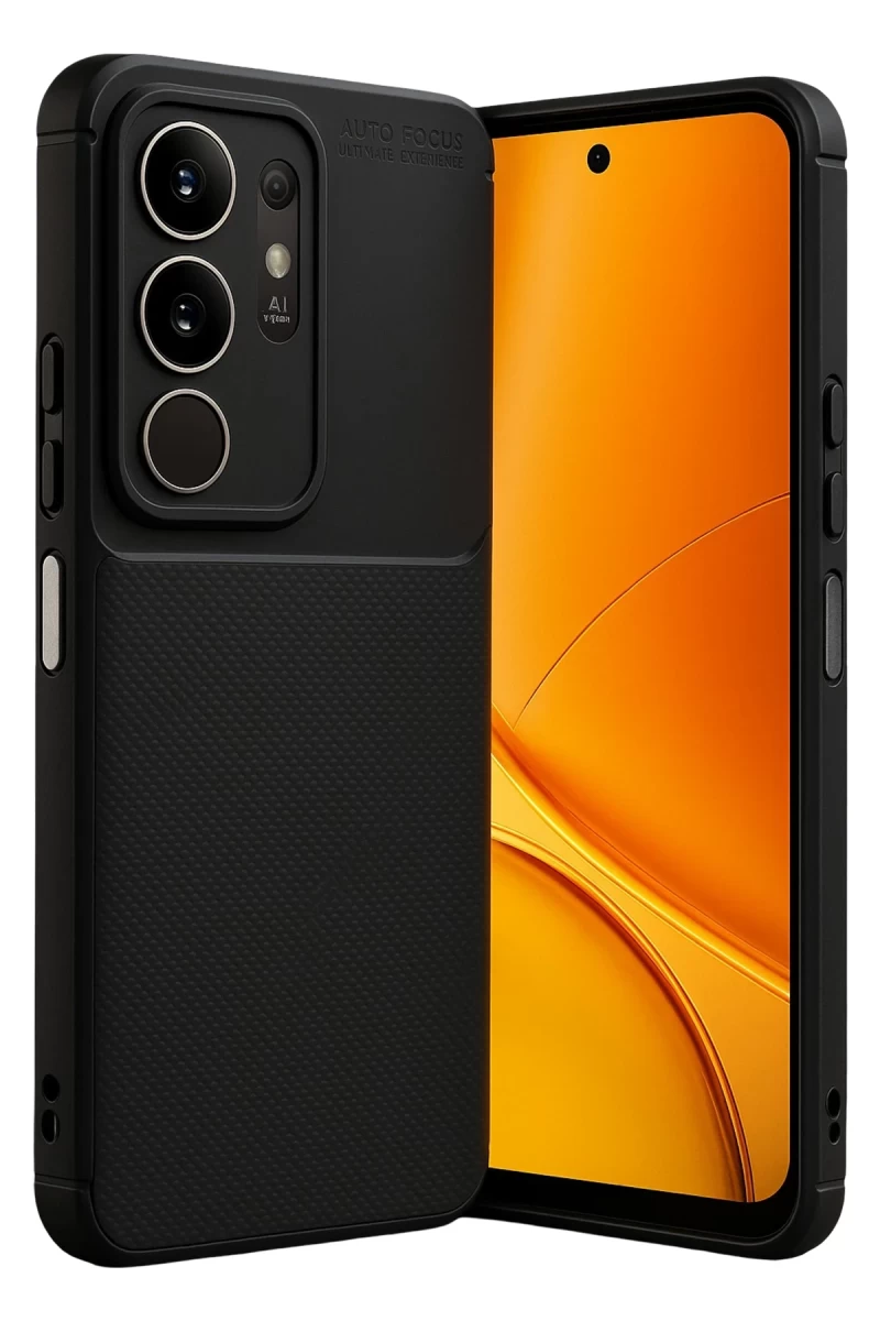 Vivo Y29 4G Uyumlu Auto Focus Karbon Kapak - Siyah
