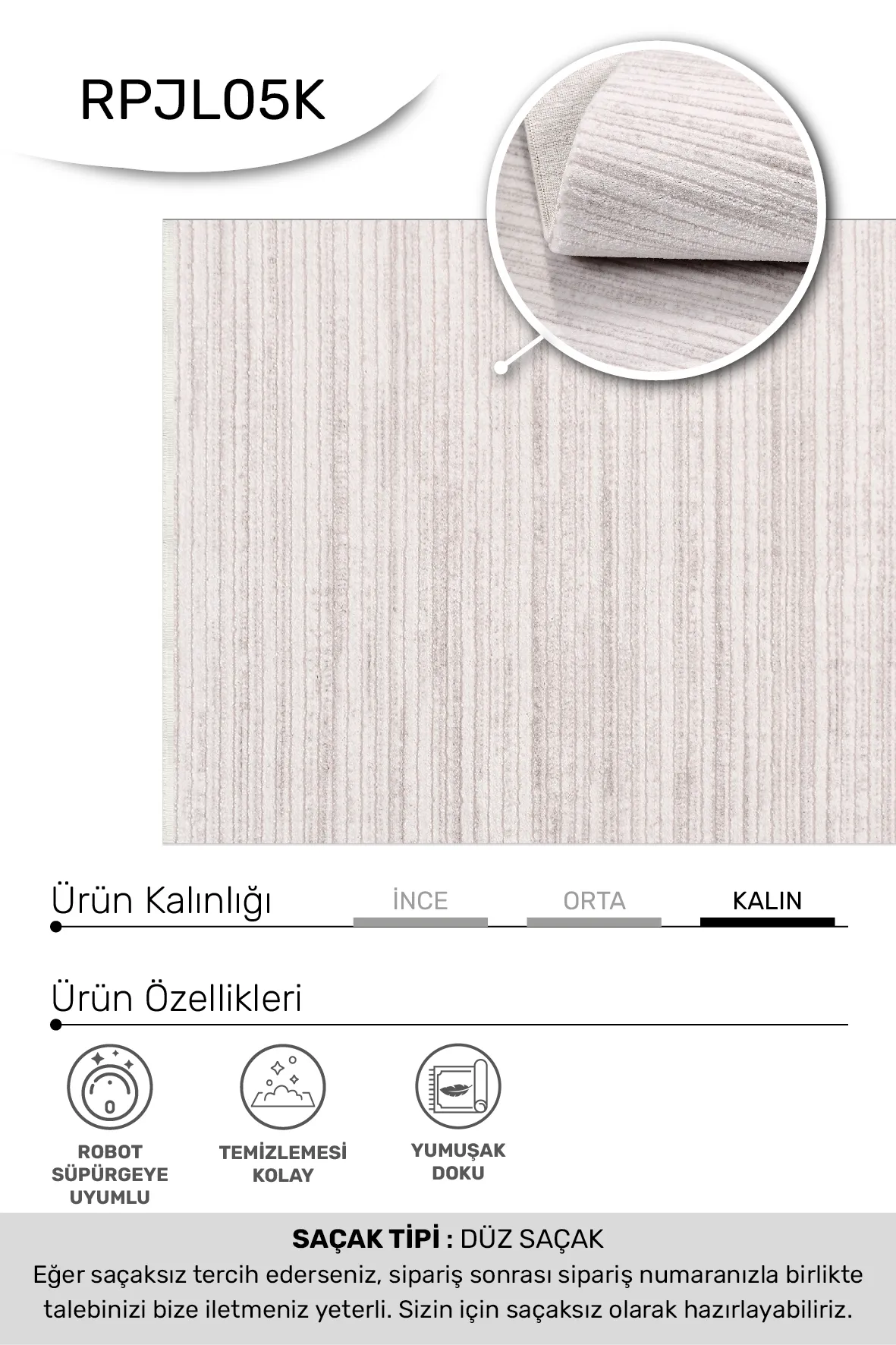 YoudayHomeCollection JALURA Model Oturma Odası Halısı · EBAT: 160X500