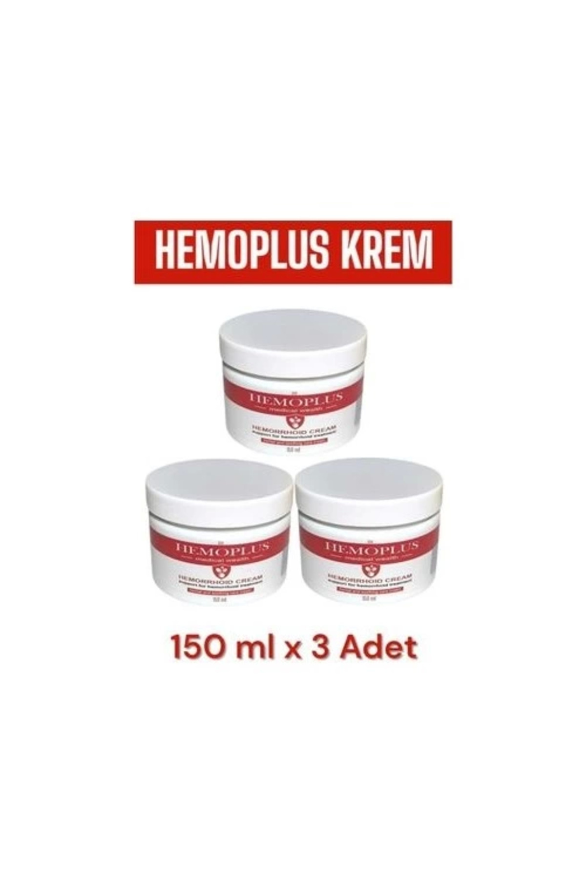 Hemoplus Rahatlatma Bakım Kremi 150 ml  x 3 Adet