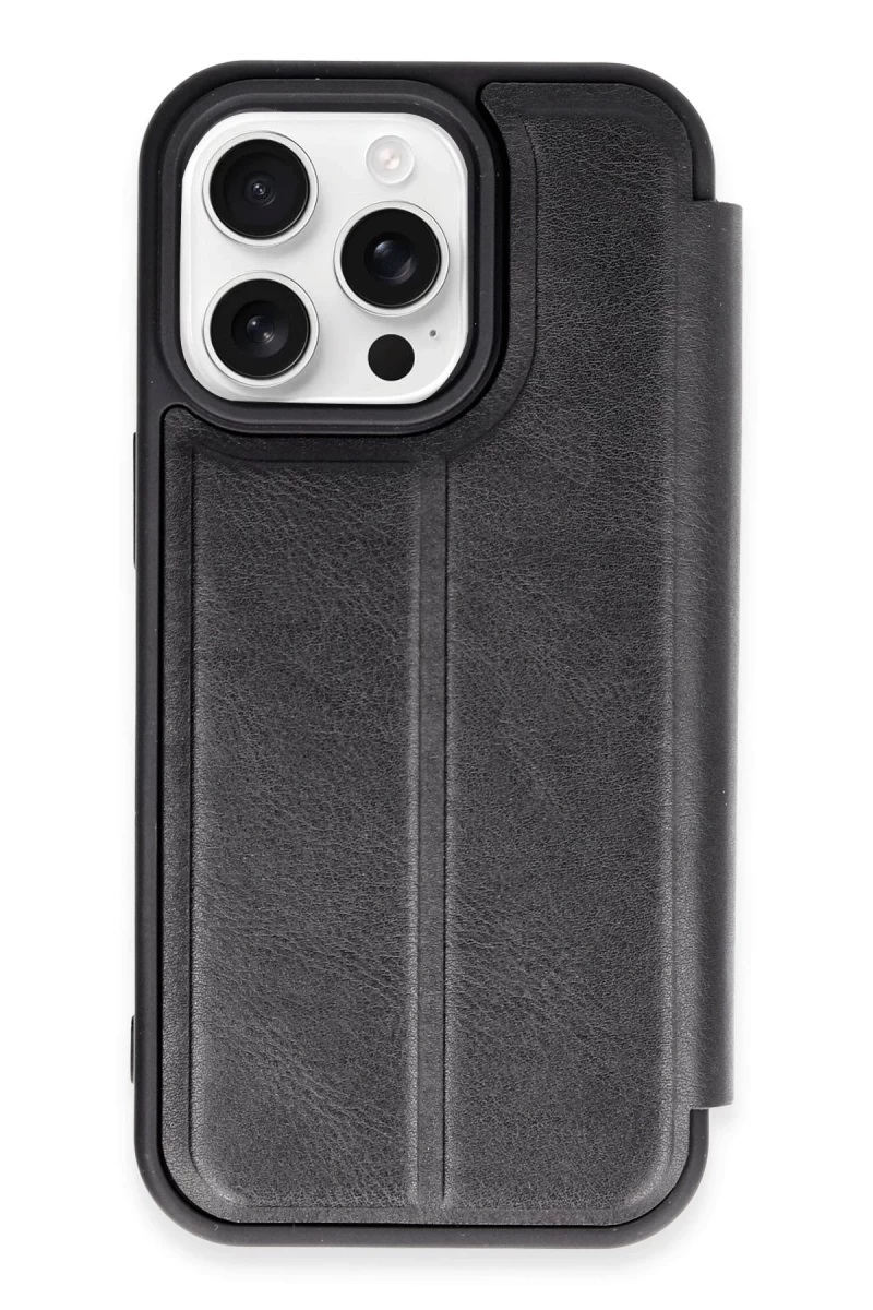 Apple iPhone 14 Pro Max Uyumlu Kılıf Flip Cover - Siyah