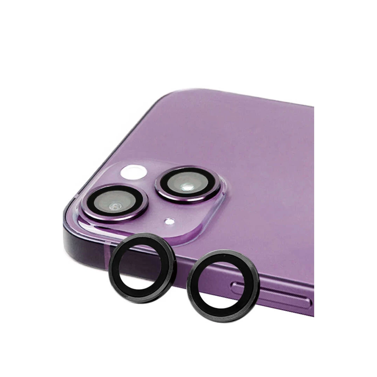Apple iPhone 15 Uyumlu Raze Metal Kamera Lens - Siyah