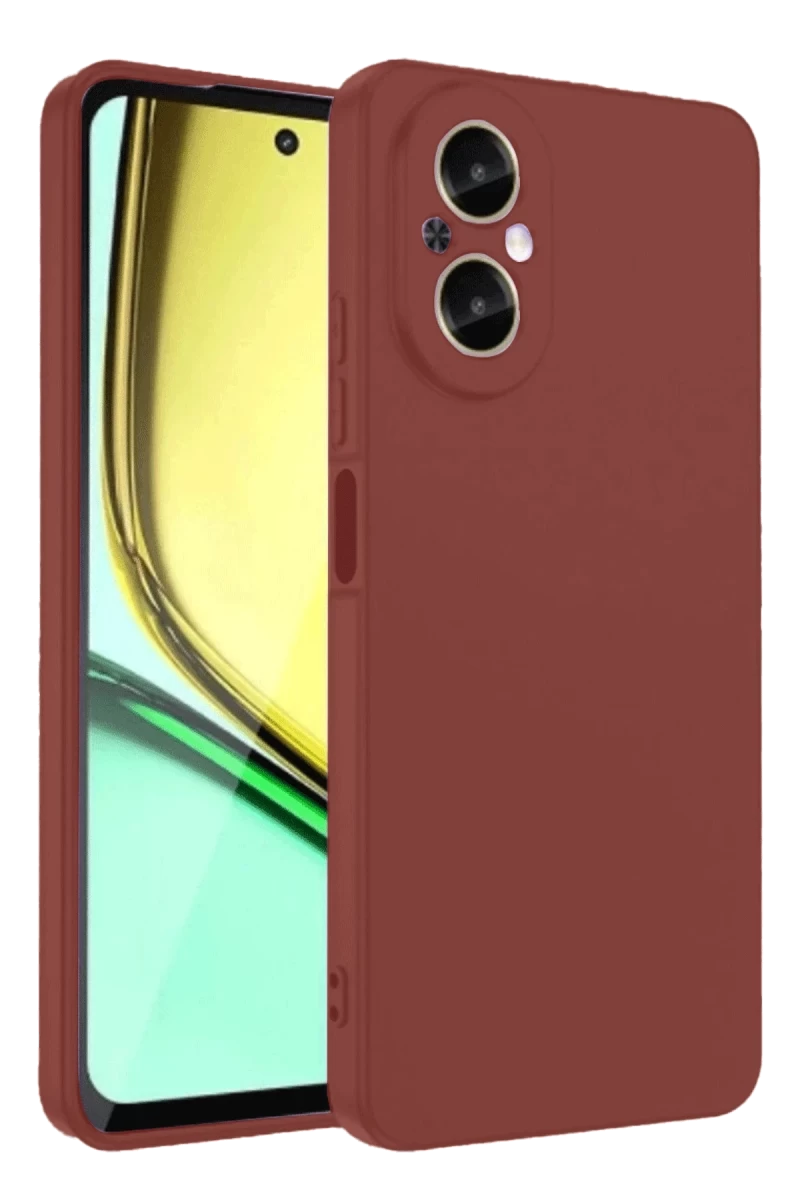 Realme 12 Lite Uyumlu Kılıf First Silikon - Bordo