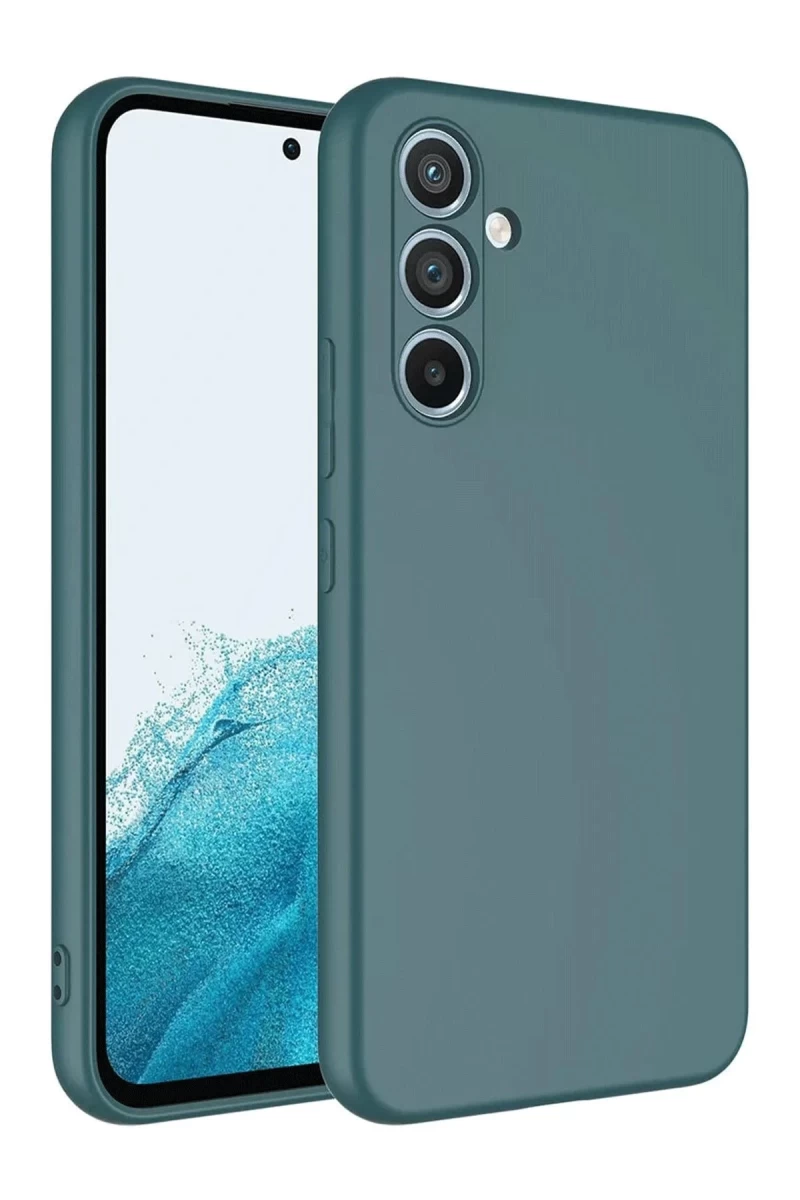 Samsung Galaxy A16 5G Uyumlu Kılıf First Silikon - Koyu Yeşil