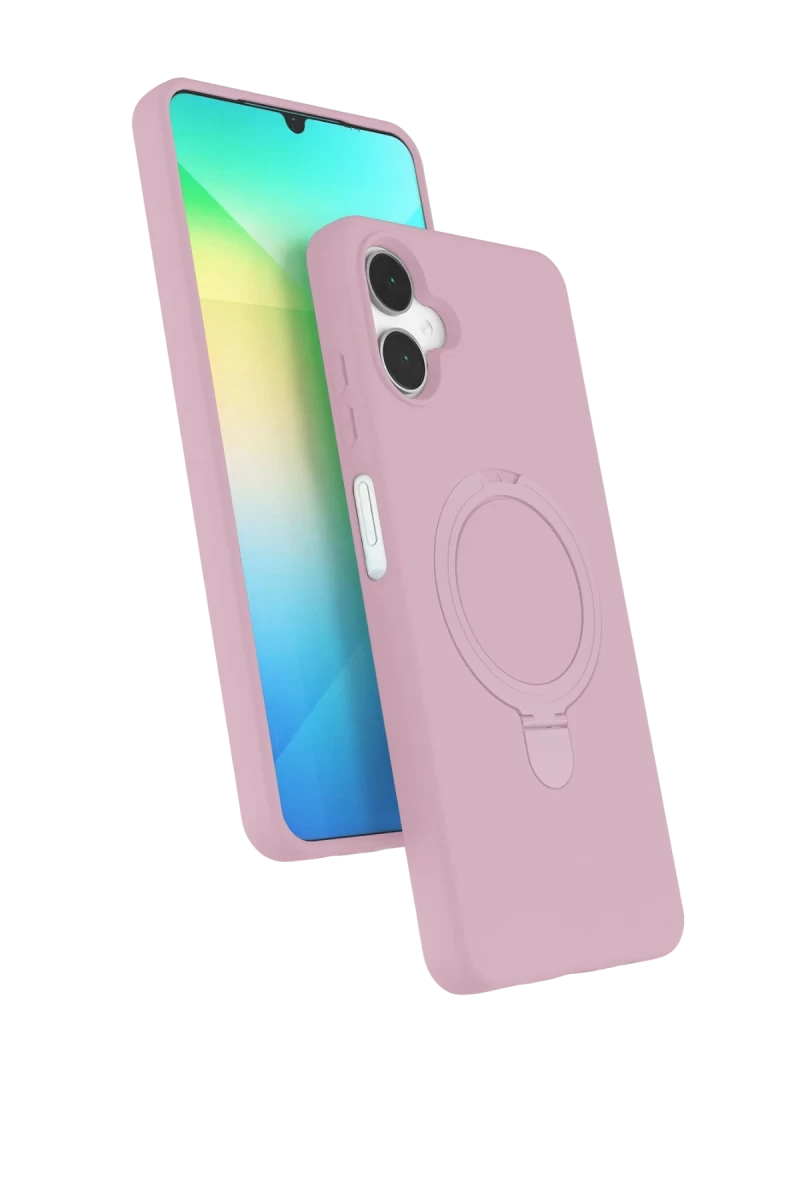 Samsung Galaxy A06 Uyumlu Regal Magsafe Standlı Kapak - Açık Pembe