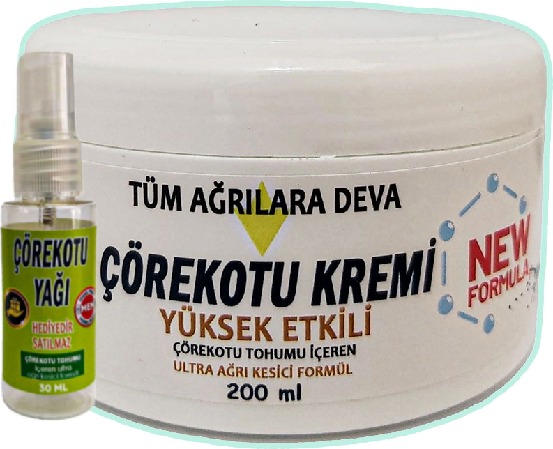 Çörek Otu Teskin Kremi  200 ml Beyaz Kavanoz + 30 ml Çörek Otu Yağı