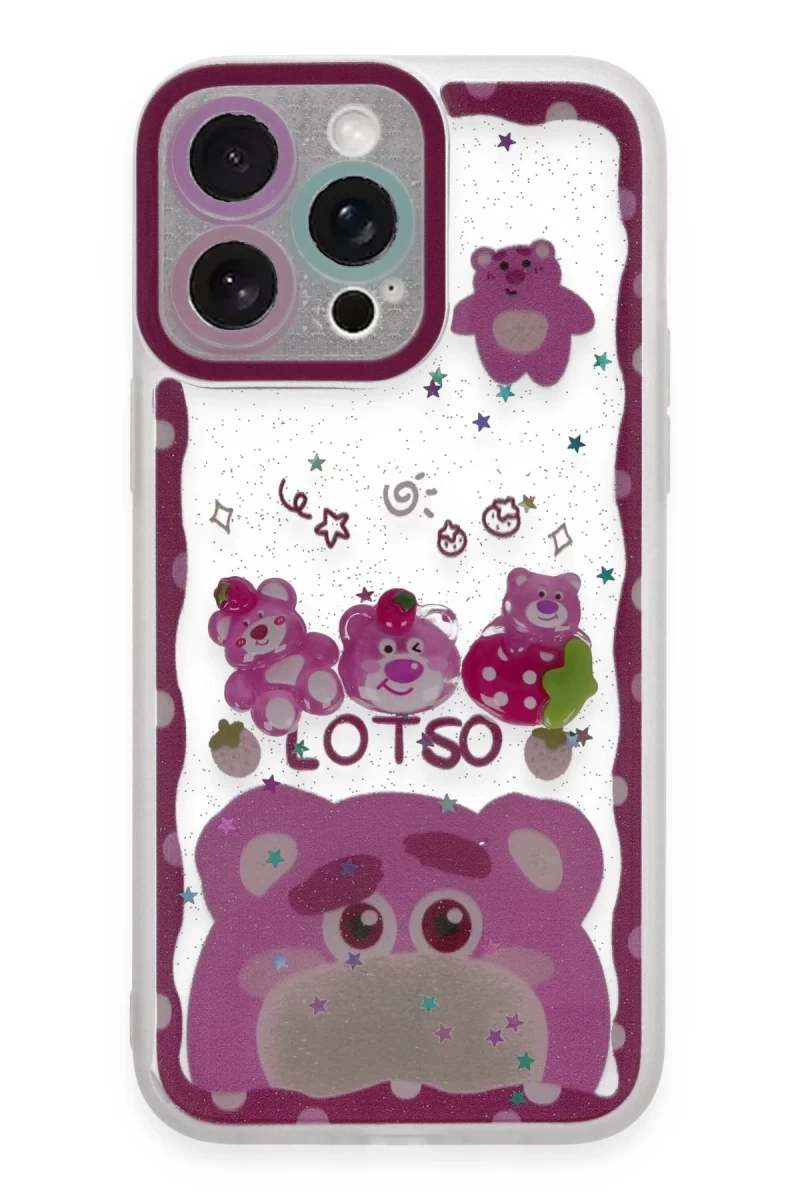 Apple iPhone 14 Pro Max Uyumlu Kılıf Sweet Desenli Silikon Kapak - Pembe