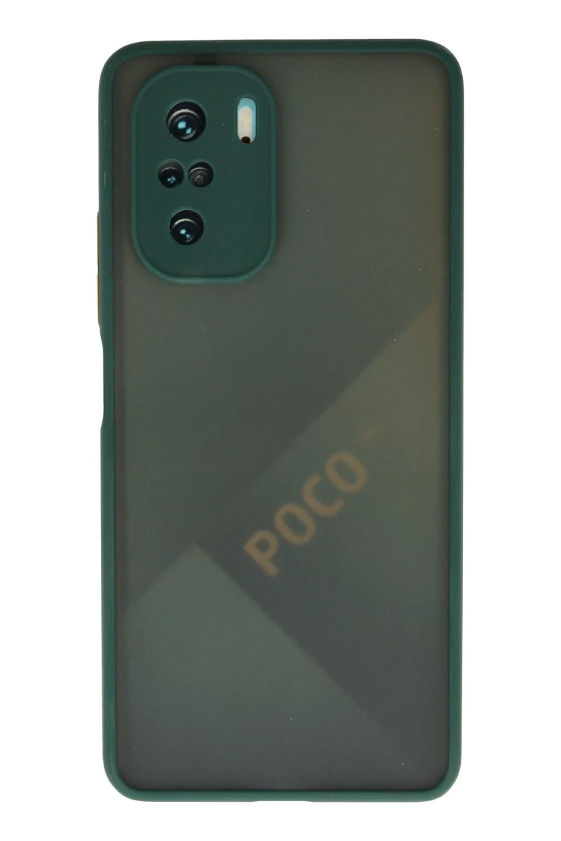 Xiaomi Poco F3 Uyumlu Kılıf Montreal Silikon Kapak - Yeşil