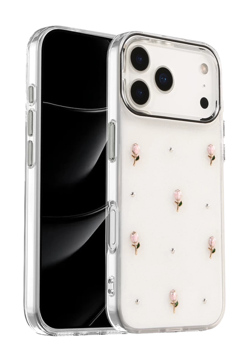 Apple iPhone 17 Pro Uyumlu Fiyonk Desenli Kapak - Desen 6